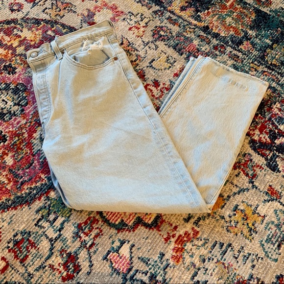 Levi Original Stretch Crop Jeans SZ 32 - Picture 6 of 7